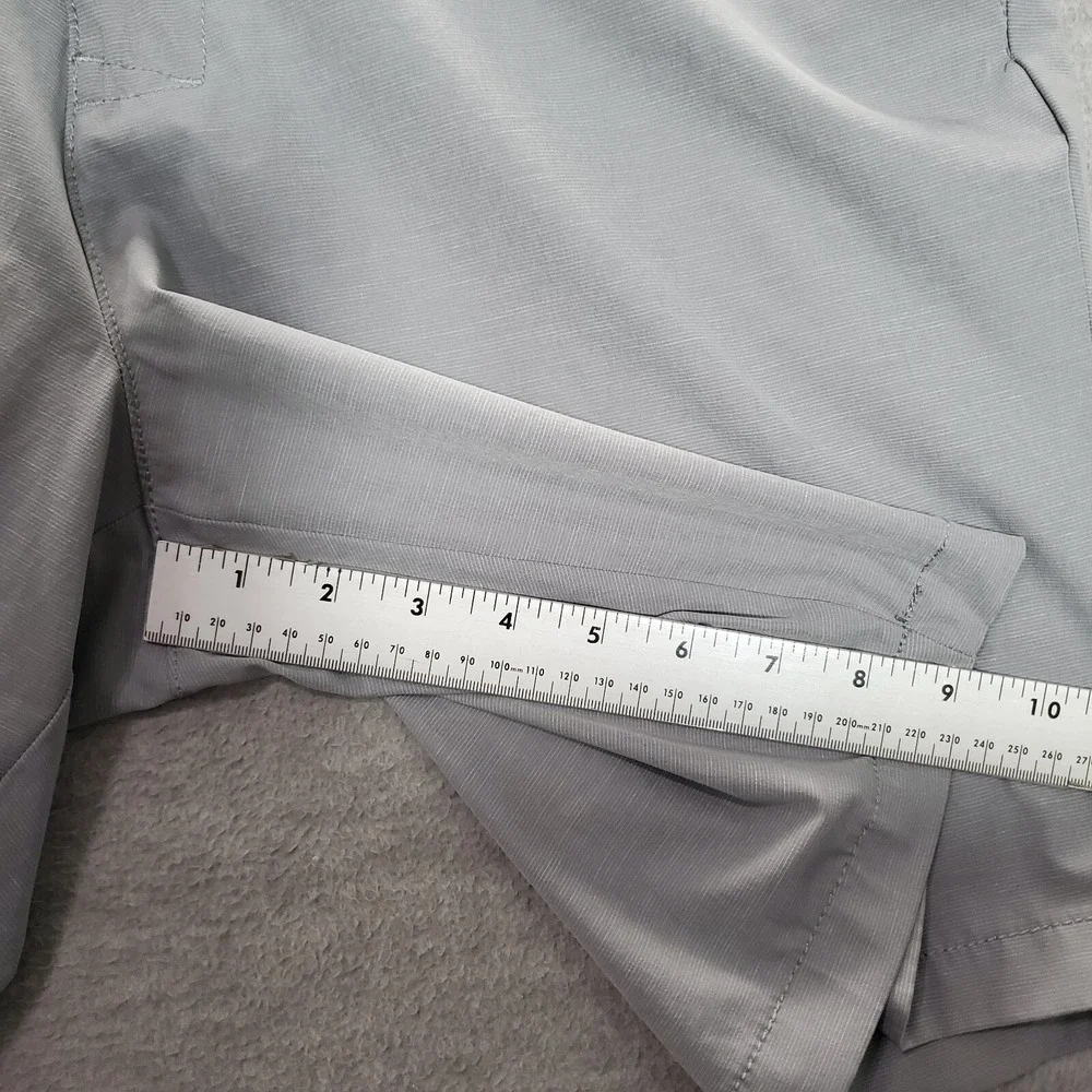 Banana Republic Men Shorts 38 Gray Chino Pockets High Rise Spandex Cotton READ